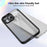 For iPhone 13 Pro Max Case Matte Skin Touch Clear PC + TPU Shockproof Phone Back Cover - Black - 4