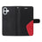 For iPhone 17 Leather Phone Case Stand Wallet with Bi-colour Splicing Design - Black - 3