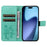 For iPhone Air Wallet Case Floral Butterfly Imprinted Leather Phone Cover Stand -  Green - 2