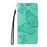 For iPhone Air Wallet Case Floral Butterfly Imprinted Leather Phone Cover Stand -  Green - 7