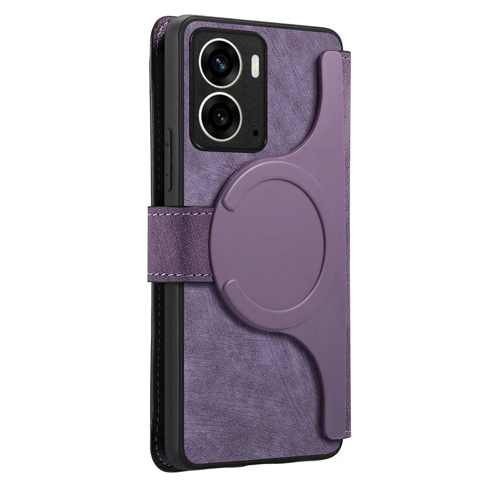 CASENEO For Realme 14 5G Magnetic Case  Detachable Leather Phone Wallet Cover - Purple - 3