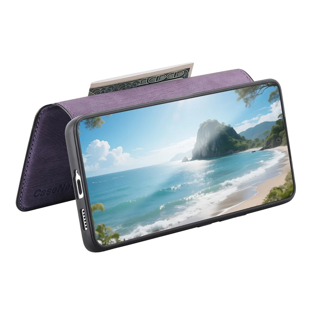 CASENEO For Realme 14 5G Magnetic Case  Detachable Leather Phone Wallet Cover - Purple - 5