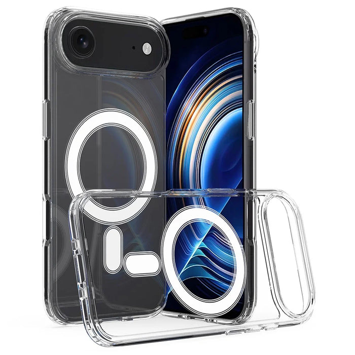 For iPhone Air Clear Phone Case Compatible with MagSafe TPU+Acrylic Back Cover - Clear - 2