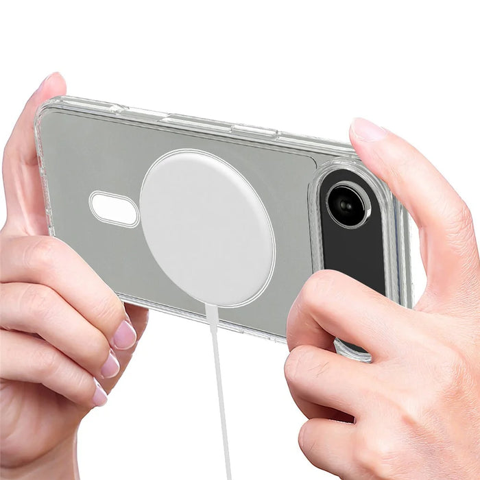 For iPhone Air Clear Phone Case Compatible with MagSafe TPU+Acrylic Back Cover - Clear - 6