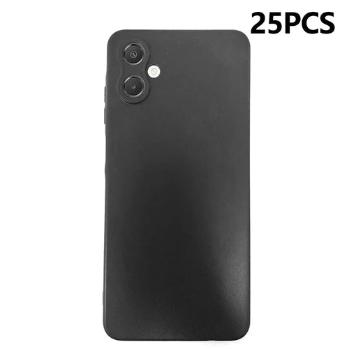 25Pcs For Samsung Galaxy A06 5G Case 1.2mm TPU Matte Phone Cover - Black - 1