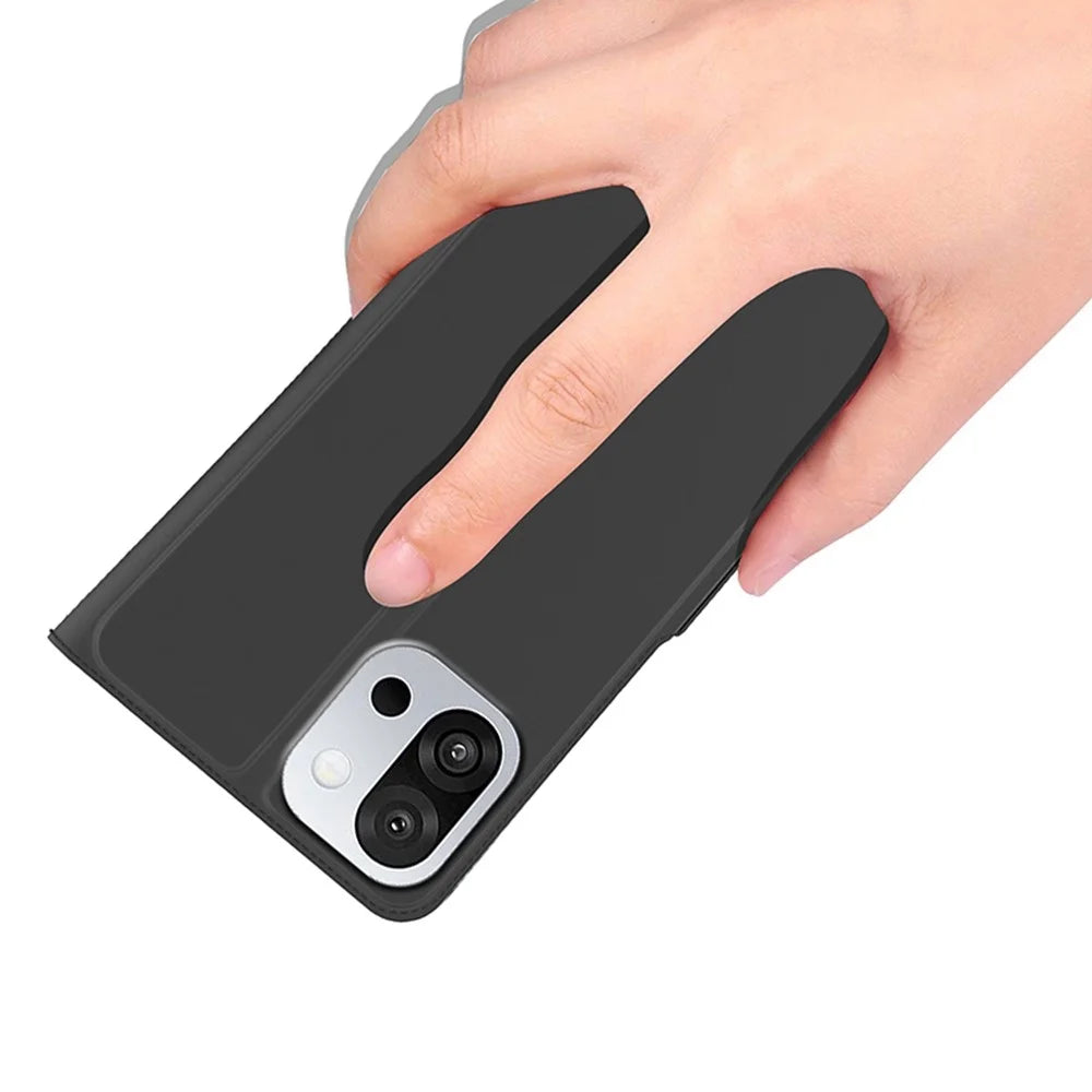 For OnePlus 13T 5G Case Shockproof TPU Inner Shell Leather Phone Cover Card Slot - Black - 7