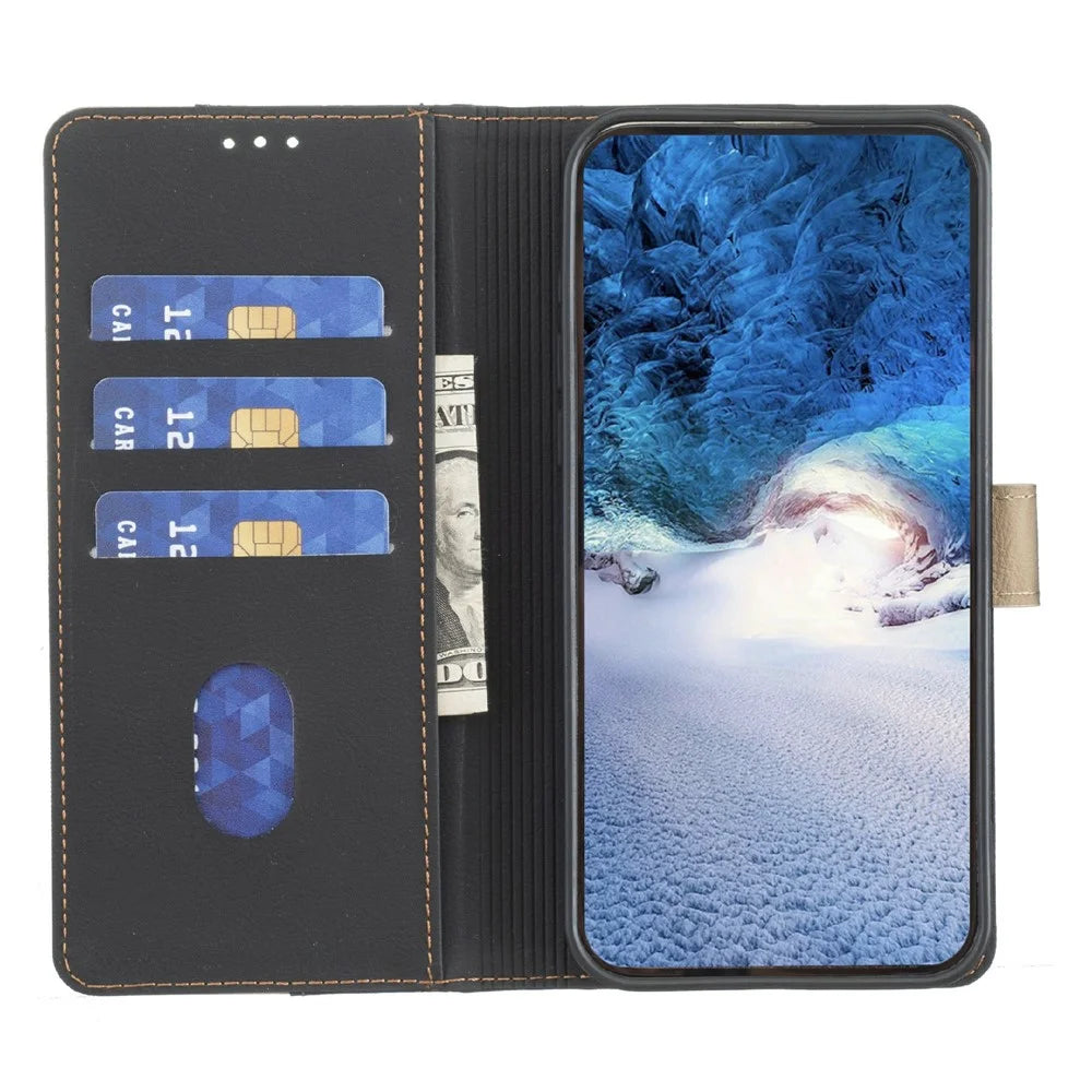 BINFEN COLOR BF33 Leather Case For Samsung Galaxy A52s 5G  /  A52 5G  /  A52 4G Splicing Color RFID Blocking Wallet Stand Phone Cover - Black - 2