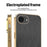 KADEM For iPhone 17e / 16e Case Electroplating Silk Texture PU + TPU Phone Back Cover - Black - 3