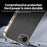 KADEM For iPhone 17e / 16e Case Electroplating Silk Texture PU + TPU Phone Back Cover - Black - 4