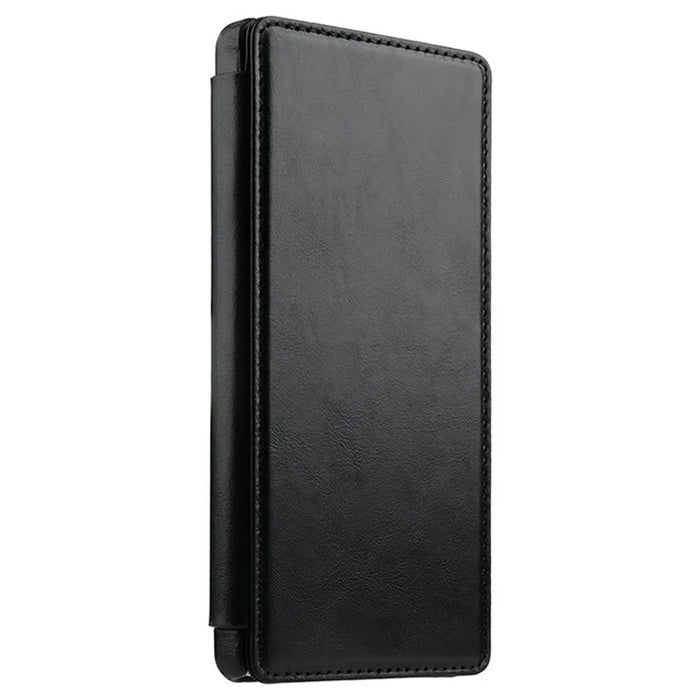 MELKCO For Samsung Galaxy S25 Ultra Case Card Slots Genuine Cow Leather Flip Phone Cover - Black - 6