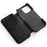 MELKCO For iPhone 16 Pro Case Compatible with MagSafe Card Slots Genuine Cow Leather Phone Cover - Black - 3