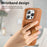 CASENEO For iPhone 16 Pro Magnetic Case Wristband PU Leather + PC Shockproof Phone Cover - Brown - 6