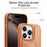 CASENEO For iPhone 16 Pro Max Magnetic Case Hand Strap Design PU Leather + PC Phone Cover - Brown - 3