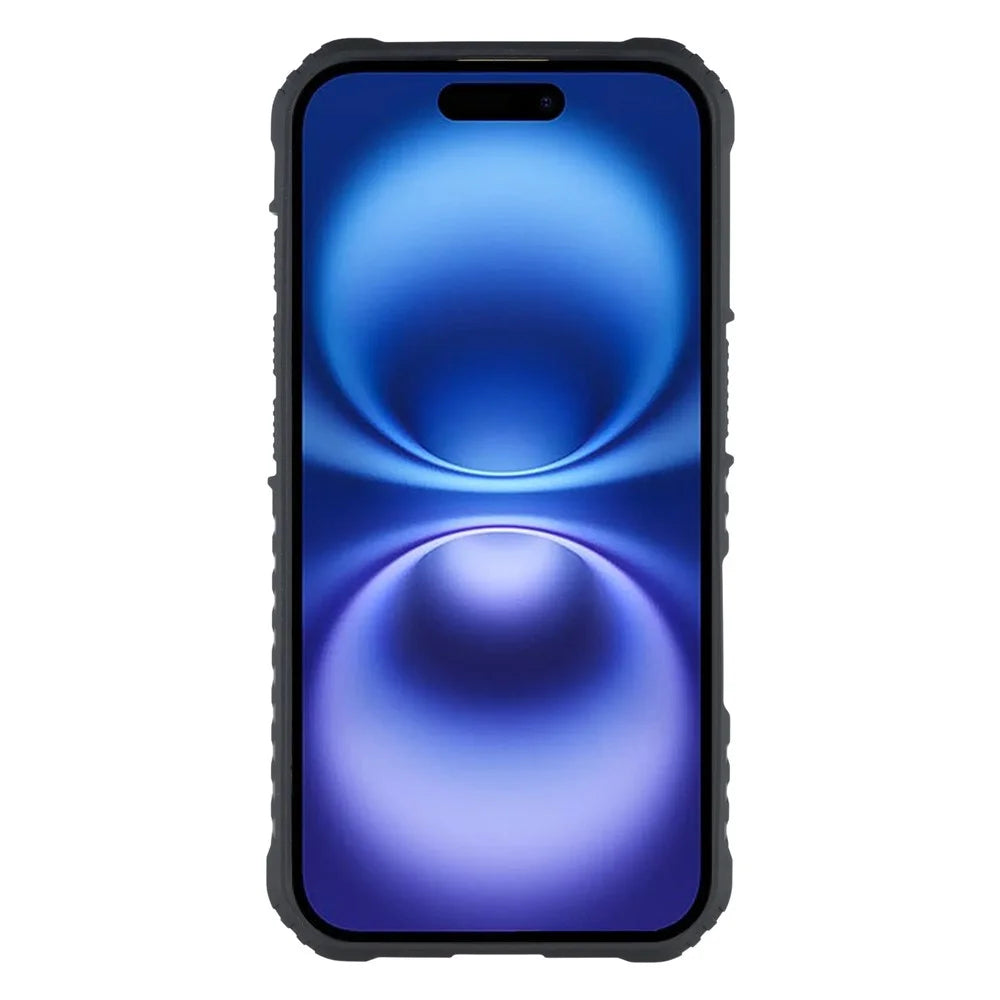 For iPhone 16 Magnetic Case with Kickstand PC + TPU Phone Back Cover - Cyan - 2