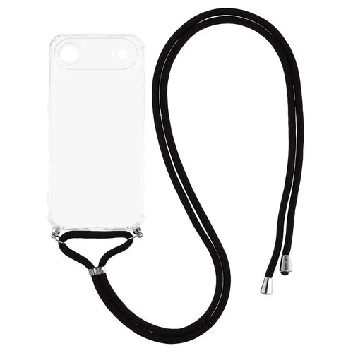 For iPhone Air Case Reinforced Corner TPU Clear Phone Cover with Lanyard - 1