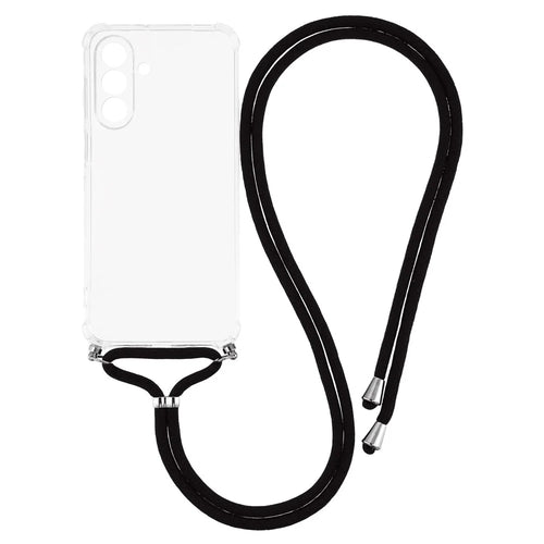 For Samsung Galaxy A18 5G / A18 4G / A17 5G / A17 4G Case Reinforced Corner TPU Clear Phone Cover with Lanyard - 1
