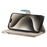 For iPhone 15 Case Zipper Pocket Wallet Color Splicing Leather Flip Phone Cover with Straps - Lake Blue - 3