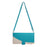 For iPhone 14 Pro Max Case Zipper Pocket Wallet Color Splicing Leather Flip Phone Cover with Straps - Lake Blue - 4