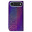 For iPhone Air Stand Case Dazzling Flower Leather Phone Cover with Wrist Strap - Purple - 7