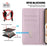 For iPhone Air Case RFID Blocking Kitten Pattern TPU + PU Leather Phone Cover with Wrist Strap - Pink - 4