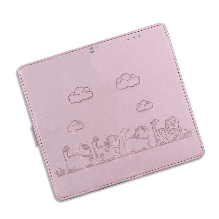 For iPhone Air Case RFID Blocking Kitten Pattern TPU + PU Leather Phone Cover with Wrist Strap - Pink - 5