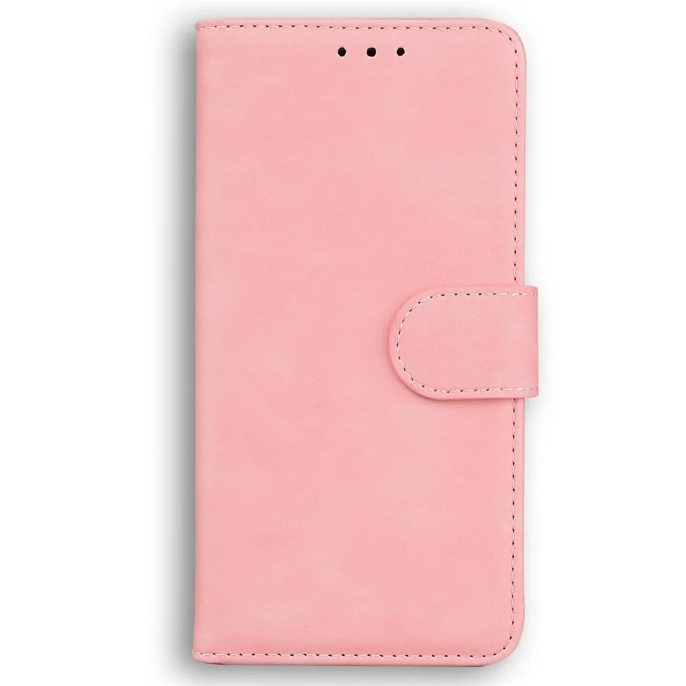 For iPhone Air Case Solid Color Leather Wallet Phone Cover - Pink - 6