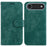 For iPhone Air Wallet Case Tiger Imprint Leather Shockproof Phone Cover with Wrist Strap - Green - 1