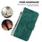For iPhone Air Wallet Case Tiger Imprint Leather Shockproof Phone Cover with Wrist Strap - Green - 7