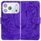 For iPhone 18 Pro / 17 Pro Case Tiger Imprint Leather Wallet Phone Cover - Purple - 1