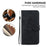 For iPhone 18 Pro / 17 Pro Stand Case Lily Flower Imprint Leather Phone Cover with Wrist Strap - Black - 5