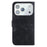 For iPhone 18 Pro / 17 Pro Stand Case Lily Flower Imprint Leather Phone Cover with Wrist Strap - Black - 7