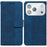 For iPhone 18 Pro Max / 17 Pro Max Case Geometry Pattern Leather Wallet Phone Cover with Wrist Strap - Blue - 1