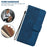 For iPhone 18 Pro Max / 17 Pro Max Case Geometry Pattern Leather Wallet Phone Cover with Wrist Strap - Blue - 5