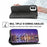 For Nothing phone (1) 5G Rhombus Pattern Imprinted Phone Case Calf Texture PU Leather Stand Magnetic Absorption Wallet Cover with Strap - Black - 4