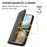 For Nothing phone (1) 5G Rhombus Pattern Imprinted Phone Case Calf Texture PU Leather Stand Magnetic Absorption Wallet Cover with Strap - Black - 5