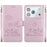 For iPhone 18 Pro Max / 17 Pro Max Case RFID Blocking Kitten Pattern TPU + PU Leather Phone Cover with Wrist Strap - Pink - 1