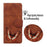 For iPhone 18 Pro Max / 17 Pro Max Stand Case PU Leather Phone Cover Butterfly Printed - Brown - 5