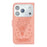 For iPhone 18 Pro Max / 17 Pro Max Case Butterfly Flower Imprint PU Leather Wallet Phone Cover with Strap - Pink - 7