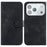 For iPhone 18 Pro Max / 17 Pro Max Stand Case 7-Shaped Pattern Imprint Leather Phone Cover with Strap - Black - 1