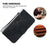 For iPhone 18 Pro Max / 17 Pro Max Stand Case 7-Shaped Pattern Imprint Leather Phone Cover with Strap - Black - 4
