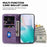 For iPhone 18 Pro Max / 17 Pro Max Wallet Case Tiger Imprint Leather Shockproof Phone Cover with Wrist Strap - Purple - 5
