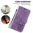 For iPhone 18 Pro Max / 17 Pro Max Wallet Case Tiger Imprint Leather Shockproof Phone Cover with Wrist Strap - Purple - 7