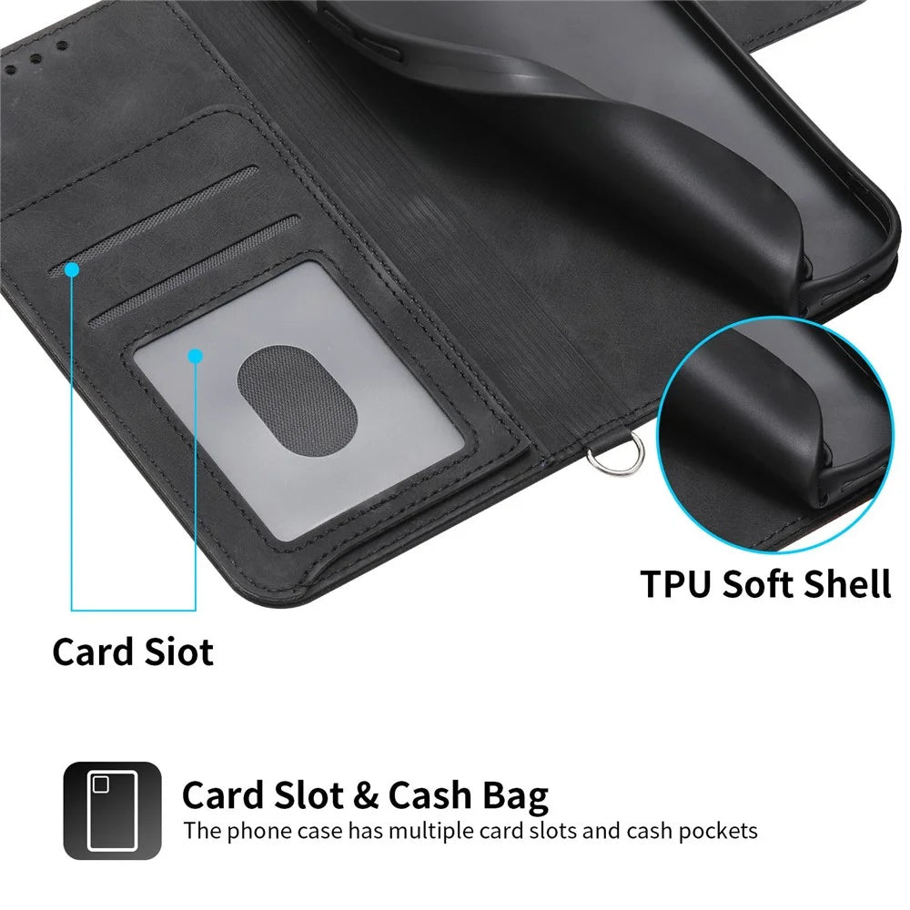 For Google Pixel 7 5G Imprinted Flowers Phone Case Skin-Touch PU Leather Stand Multiple Card Slots Wallet Cover with Wrist Strap and Shoulder Strap - Black - 7