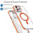 For iPhone 15 Pro Magnetic Case TPU Acrylic Clear Phone Back Cover with Lens Protector Kickstand - Orange - 6