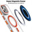 For iPhone 16 Pro Magnetic Case TPU Acrylic Clear Phone Back Cover with Lens Protector Kickstand - Orange - 4