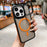 For iPhone 15 Pro Max Magnetic Case Skin-Touch TPU Acrylic Phone Back Cover with Lens Protector Kickstand - Orange - 1