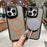 For iPhone 15 Pro Max Magnetic Case Skin-Touch TPU Acrylic Phone Back Cover with Lens Protector Kickstand - Orange - 4