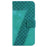 For TECNO Camon 40 4G Stand Case 7-Shaped Pattern Imprint Leather Phone Cover with Strap - Green - 7