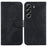 For TECNO Camon 40 Pro 5G  /  4G Wallet Case Tiger Imprint Leather Shockproof Phone Cover with Wrist Strap - Black - 1