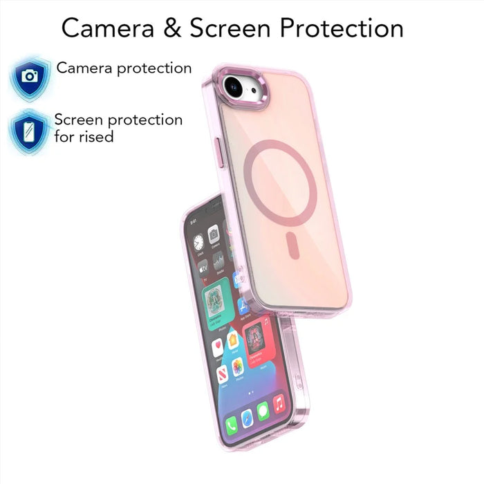 For iPhone 17e / 16e Case Compatible with MagSafe Color Changing TPU Phone Back Cover - White - 3